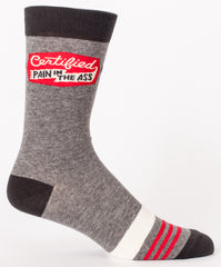 BlueQ Men's Crew Socks: Certified Pain in the Ass