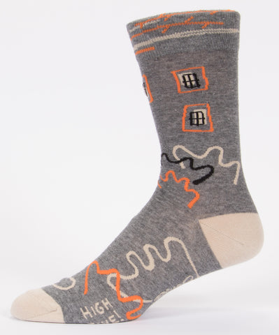 BlueQ Men's Crew Socks: Here Comes Cool Dad