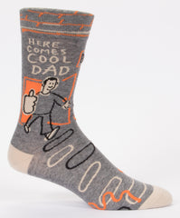 BlueQ Men's Crew Socks: Here Comes Cool Dad