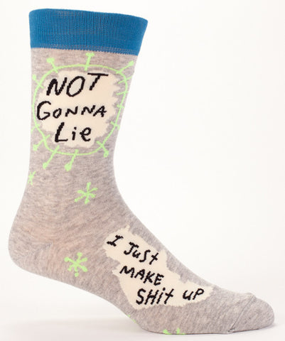 BlueQ Men's Crew Socks "Not Gonna Lie..."