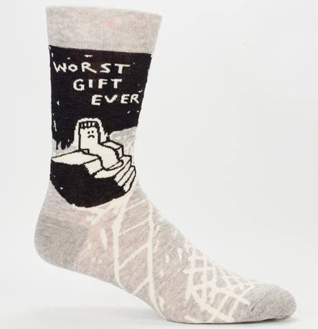 BlueQ Men's Crew Socks "Worst Gift Ever"