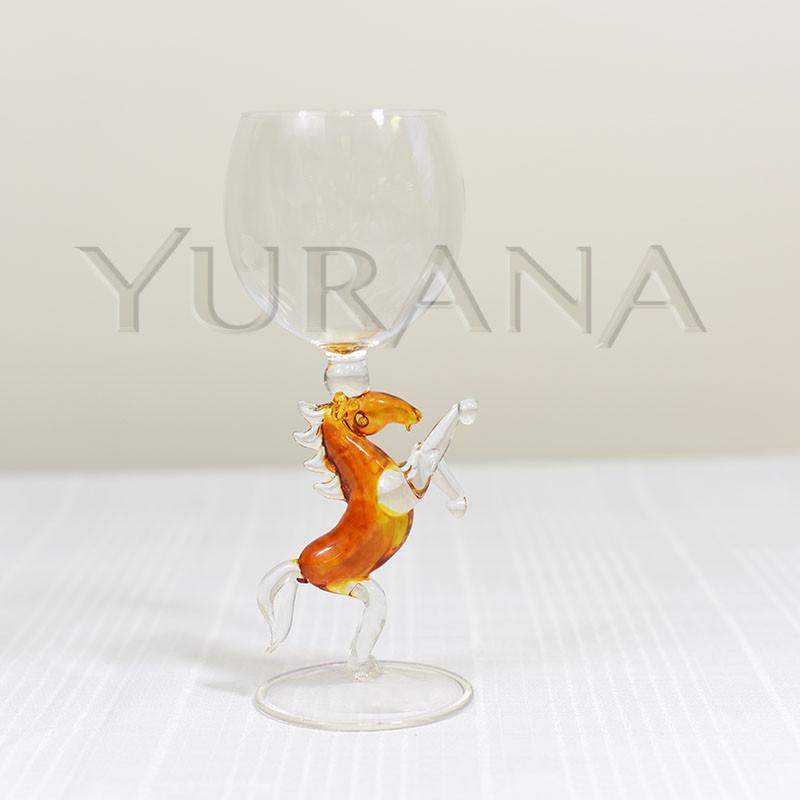 Yurana Horse Wine Glass