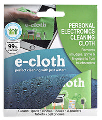 The super-soft microfiber Personal Electronics Cleaning Cloth gives a perfect smear-free finish to all displays and screens. The cloths have 3.1 million fibers per square inch, helping them hold grease, dirt, and bacteria that normal clothes leave behind. They can be washed 300 times and rinsed as often as you like.