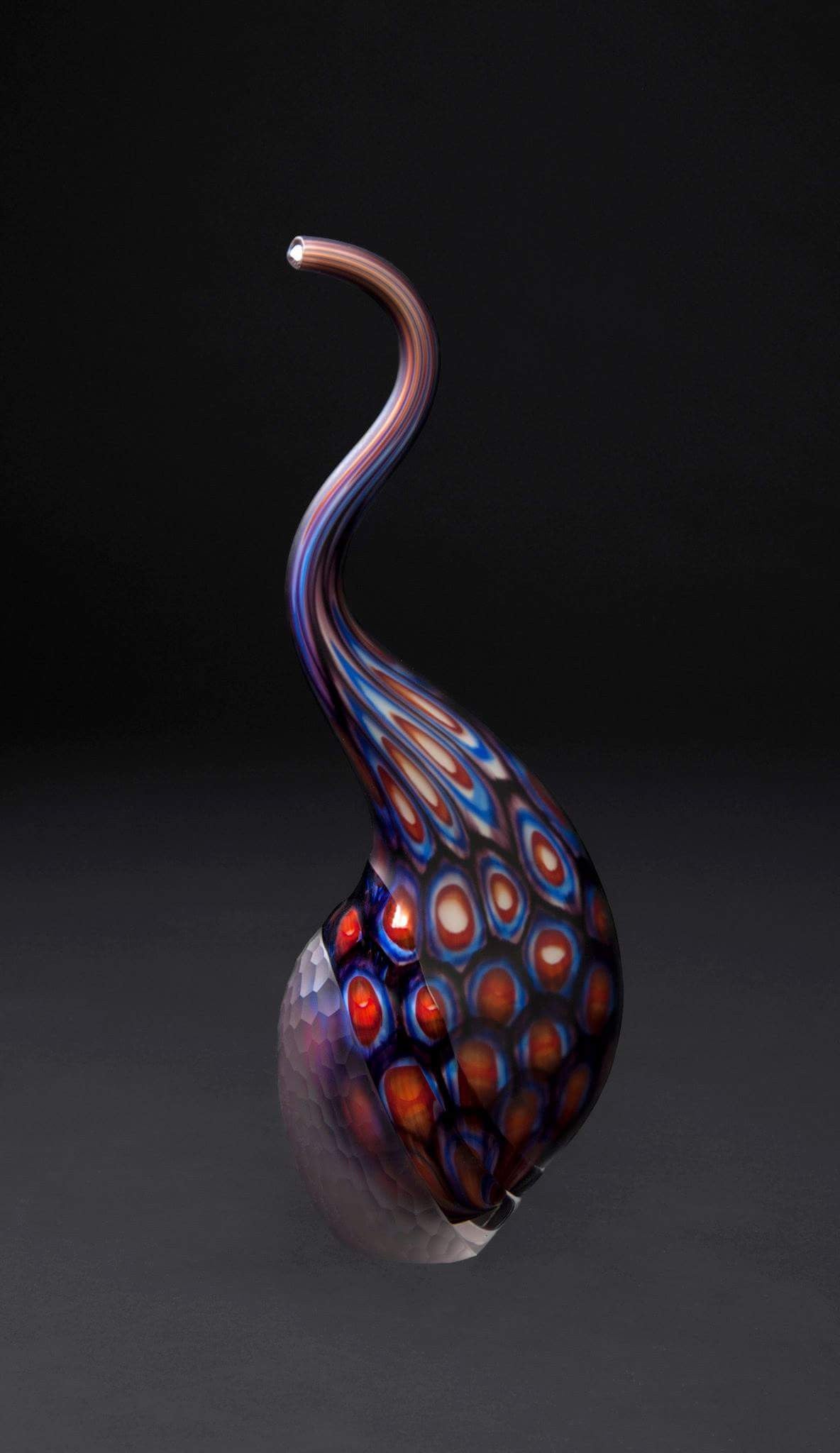 Brien Strancar Dipped and Cut Multicolored Murrini "Wiggler" Glass Sculpture  (2013)