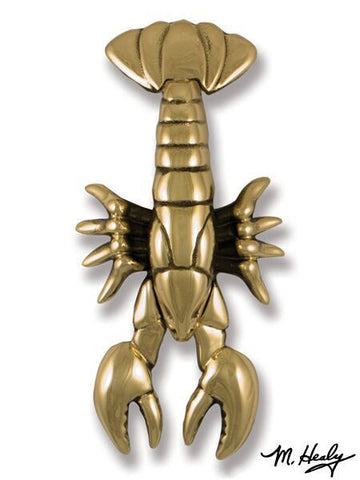 Michael Healy Door Knocker: Lobster in Polished Brass