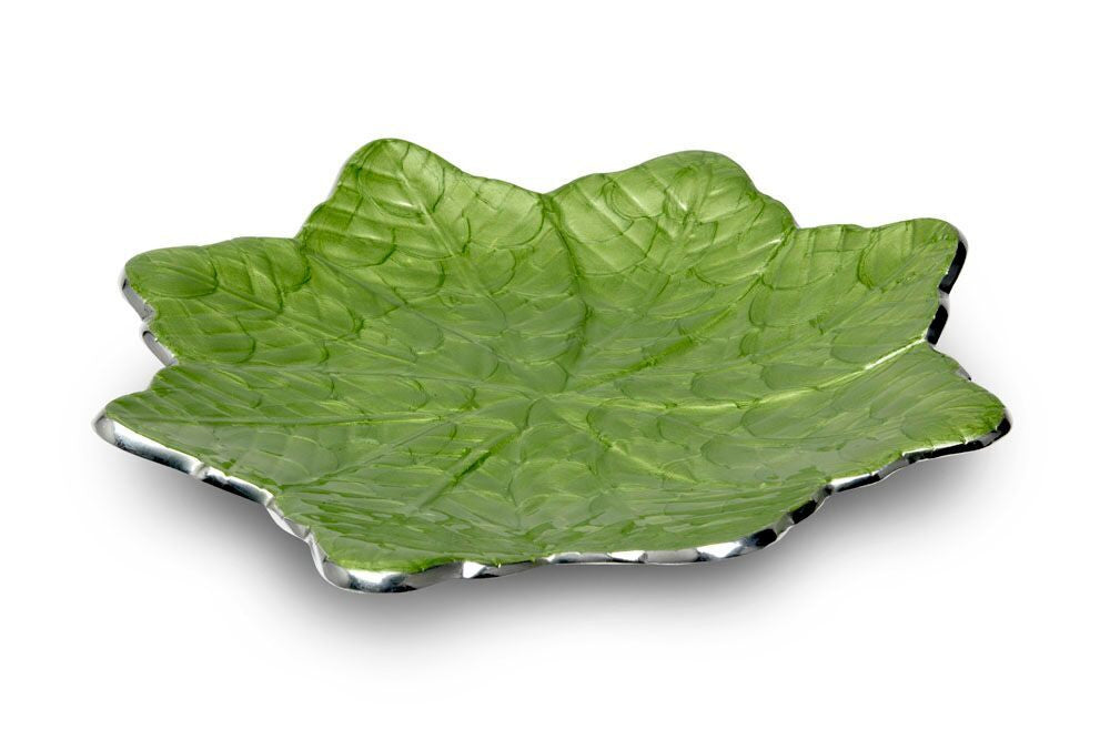 Julia Knight 15" Round Leaf Platter in Mojito