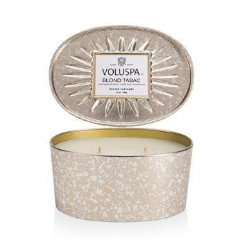 Voluspa Boxed Blond Tabac Scented Candle w/Lid